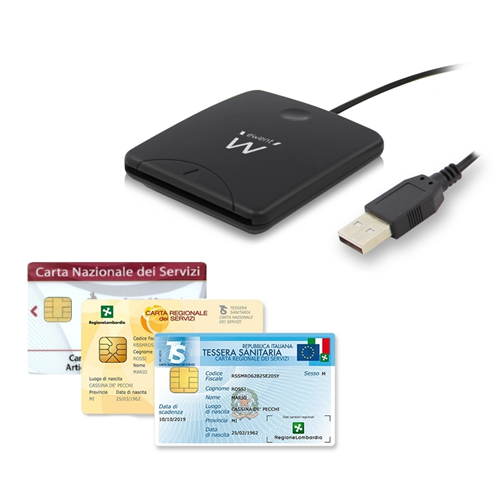 Lettore USB per Smart Card firma digitale Ewent