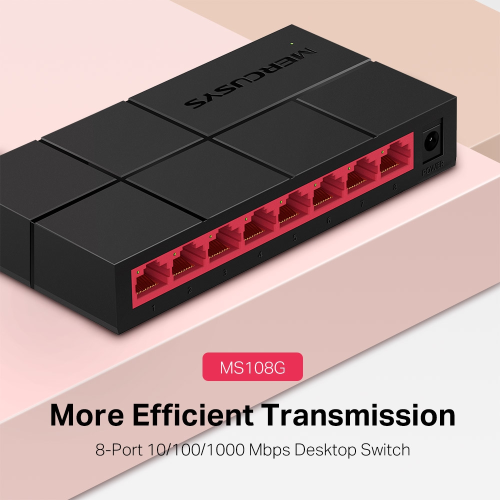 Switch di rete Ethernet Mercusys Gigabit 10/100/1000 Mbps, 8 porte
