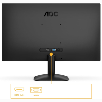 Monitor Full HD 24" AOC 120 Hz 1x VGA, 1x HDMI 1.4 nero, IPS,