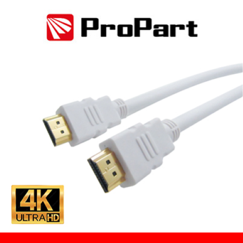 Cavo HDMI to HDMI 3 m 2.0 4K 3D con Ethernet colore bianco Propart