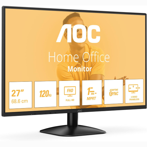 Monitor Full HD 27" AOC 120 Hz, 1x D-Sub, 1x HDMI 1.4 IPS,