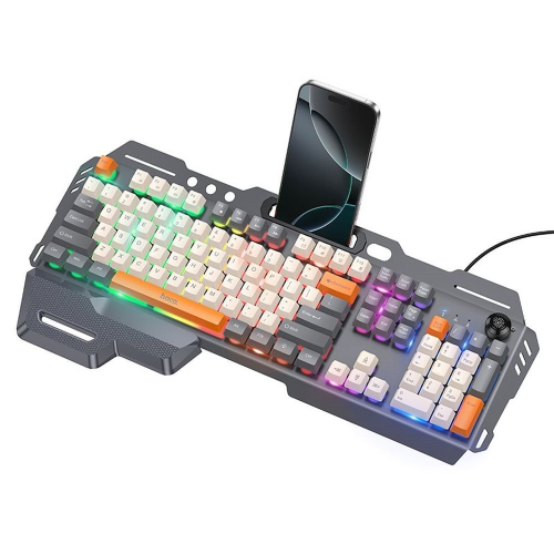 Tastiera gaming QWERTY cablata Hoco con tasti colorati retroilluminati